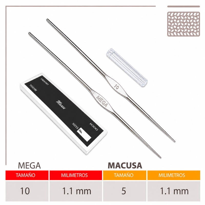 Aguja Crochet Mega No 10 (1.10Mm) Caja X 144Und Aguja Crochet Mega No 10 (1.10Mm) Caja X 144Und