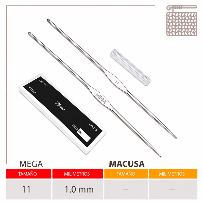 Aguja Crochet Mega No 11 (1.05Mm) Caja X 144Und Aguja Crochet Mega No 11 (1.05Mm) Caja X 144Und