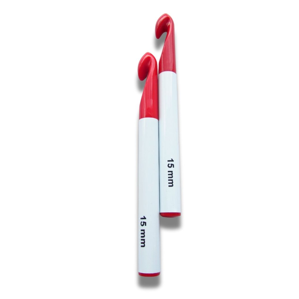 Aguja Crochet Plastica 15Mm  Paquete X 5Und Aguja Crochet Plastica 15Mm  Paquete X 5Und