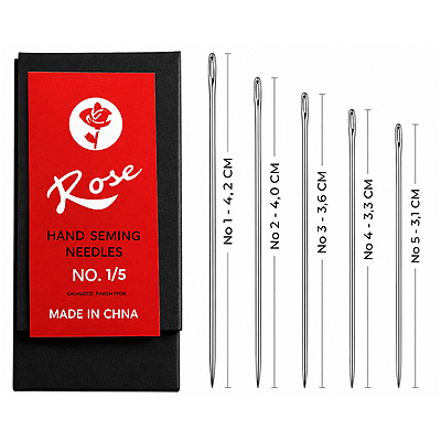 Aguja De Coser A Mano Rose 1/5 Ojo Plateado Paquete X 5000Und