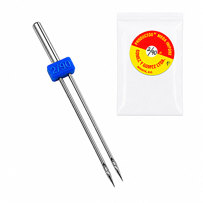 Aguja Para Maquina Hz*1 2Mm 14-90 Gemela Paquete X 10 Unidades