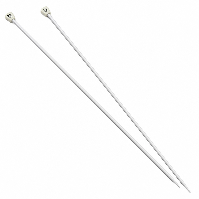 Aguja Tejer En Dos 2.5 Mm X 35Cm Paquete X 10 Pares