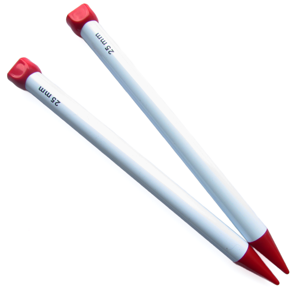 Aguja Tejer En Dos 25Mm X 35Cm  Paquete X 1 Par Aguja Tejer En Dos 25Mm X 35Cm  Paquete X 1 Par