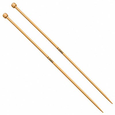 Aguja Tejer En Dos Bambu 3.5Mm X 35Cm Paquete X 10 Pares