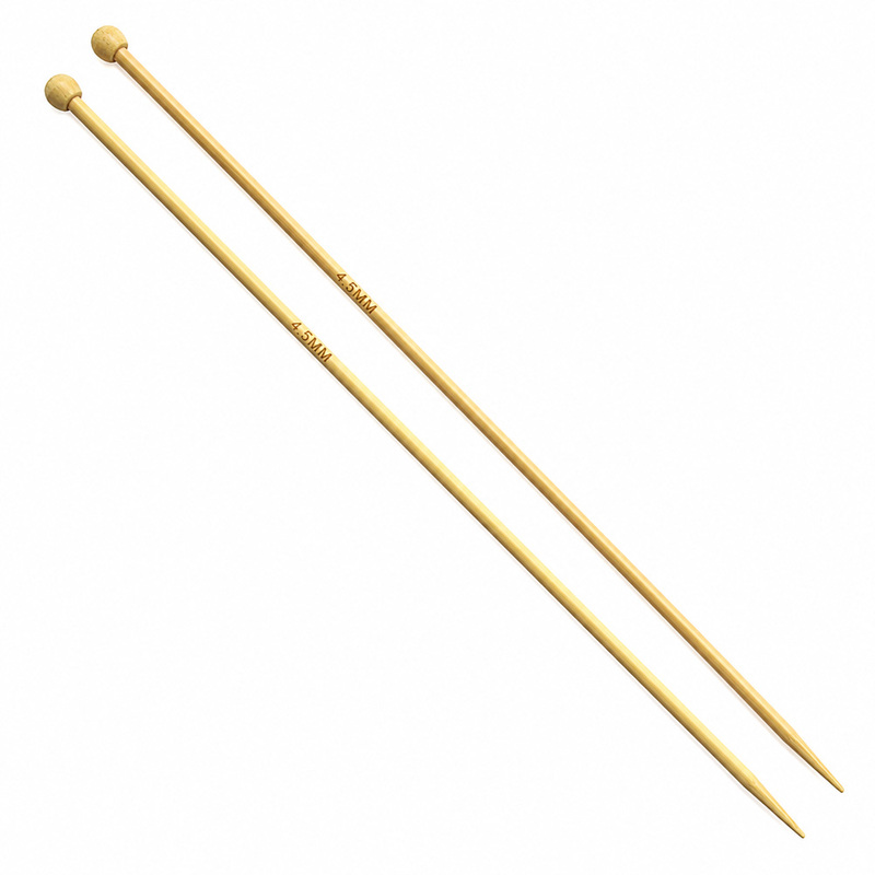 Aguja Tejer En Dos Bambu 4.5Mm X 35Cm Paquete X 10 Pares Aguja Tejer En Dos Bambu 4.5Mm X 35Cm Paquete X 10 Pares