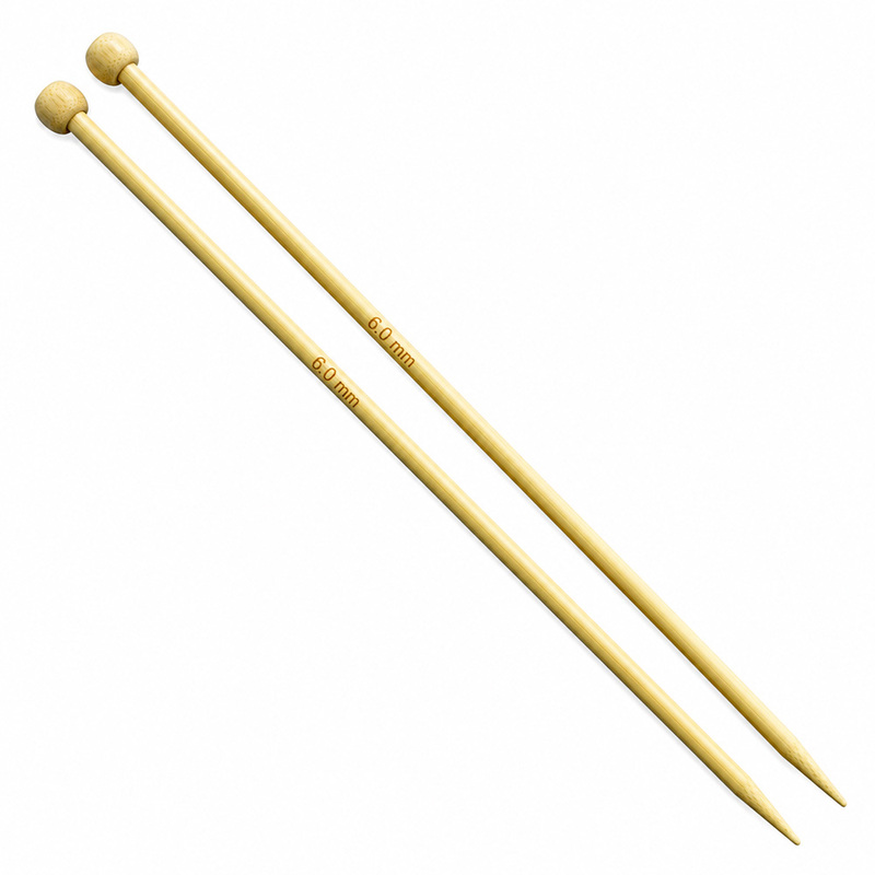 Aguja Tejer En Dos Bambu 6.0Mm X 35Cm Paquete X 10 Pares Aguja Tejer En Dos Bambu 6.0Mm X 35Cm Paquete X 10 Pares