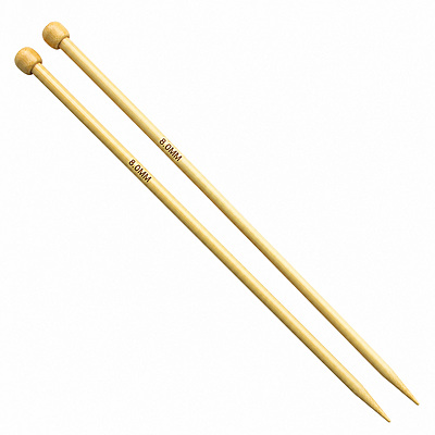 Aguja Tejer En Dos Bambu 8.0Mm X 35Cm Paquete X 10 Pares Aguja Tejer En Dos Bambu 8.0Mm X 35Cm Paquete X 10 Pares