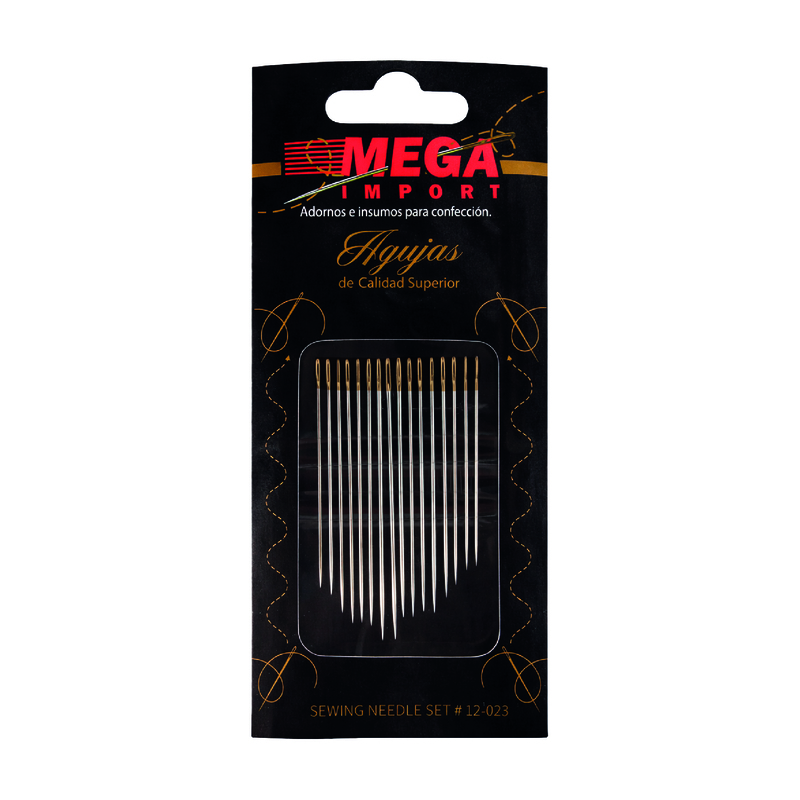 Agujeteros para coser REF 12-023 Ojo Dorado Paquete x 10