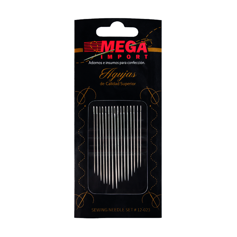 Agujeteros para coser REF 12-023 Ojo Plateado Paquete x 10