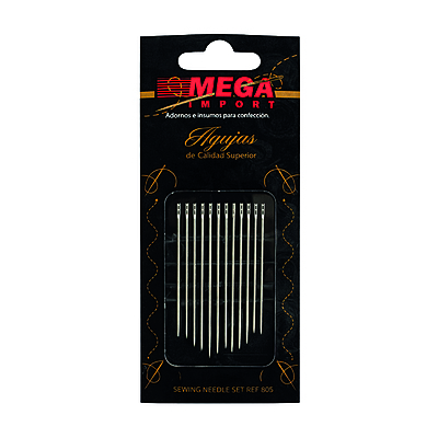 Agujeteros Facil Enhebrado Ref 805 Ojo Plateado Paquete x 10