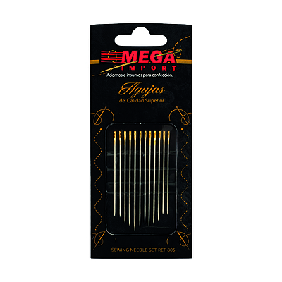 Agujeteros Facil Enhebrado Ref 805 Ojo Dorado Paquete x 10