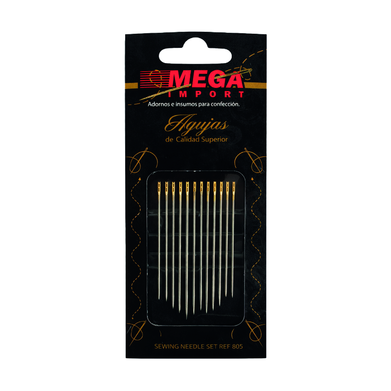 Agujeteros Facil Enhebrado Ref 805 Ojo Dorado Paquete x 10