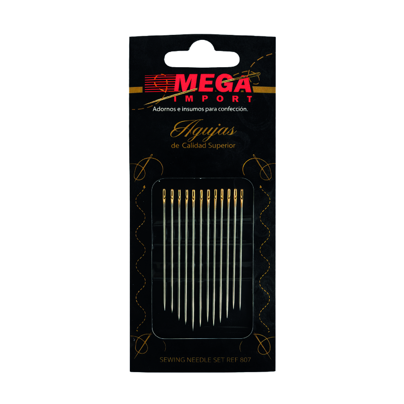 Agujeteros Facil Enhebrado REF 807 Ojo Dorado Paquete x 10