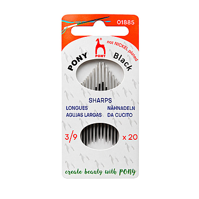 Agujetero Pony Black Sharps 3/9 Caja x 5 tarjetas