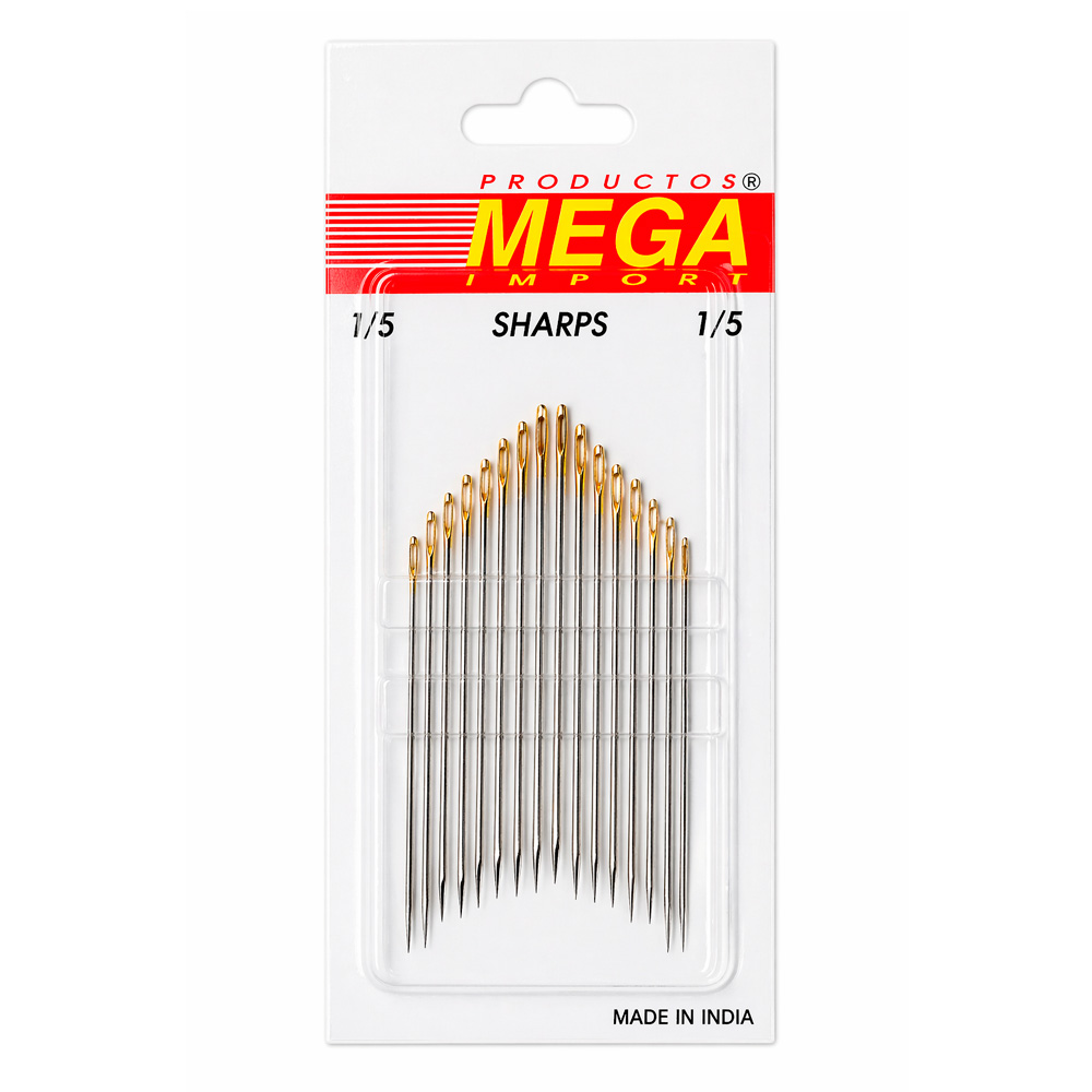Agujetero Pony Ojo Dorado Sharps No 1-5 Costura General  Caja X 10 Tarjetas