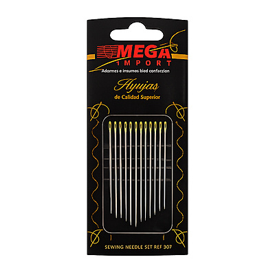 Agujeteros Facil Enhebrado REF 807 Ojo Dorado Paquete x 10