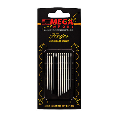 Agujeteros Facil Enhebrado Ref 805 Ojo Plateado Paquete x 10