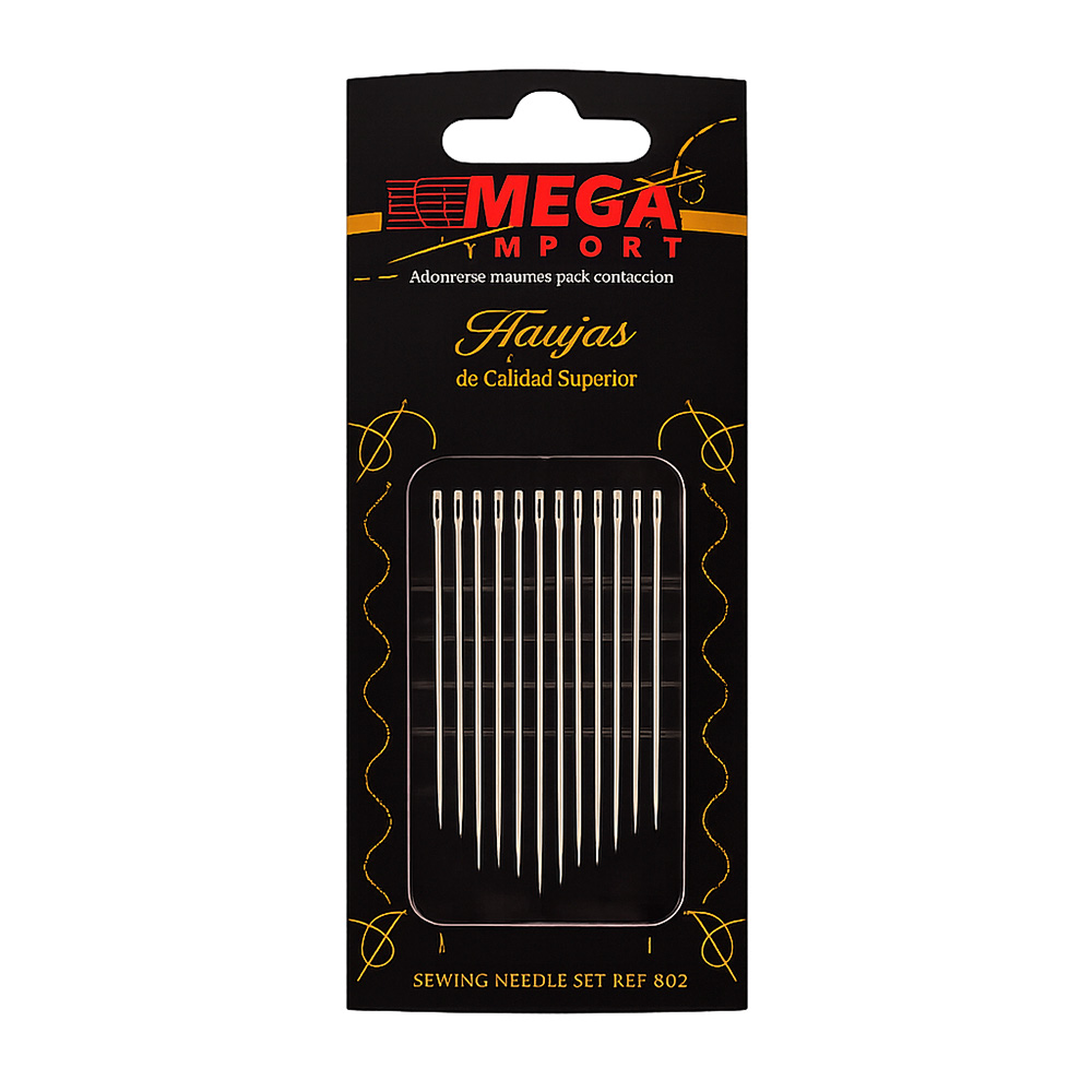 Agujeteros Facil Enhebrado Ref 805 Ojo Plateado Paquete x 10