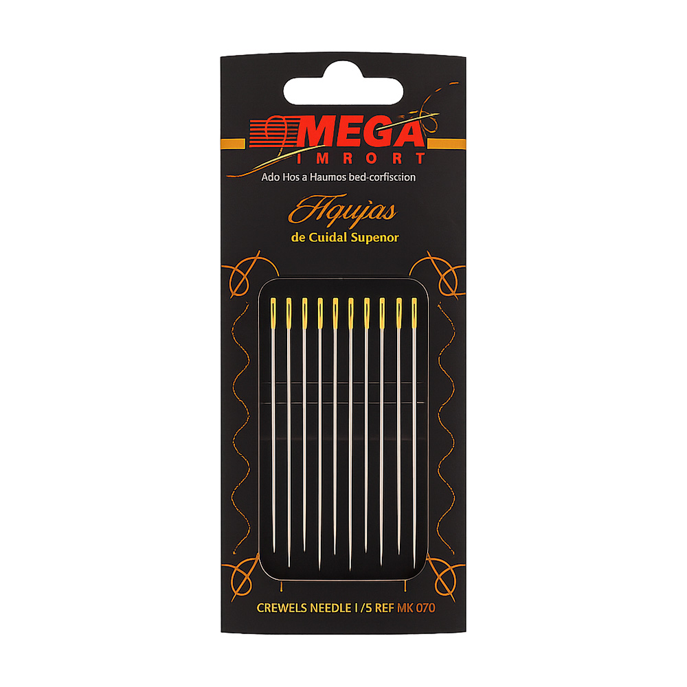 Agujeteros para Bordar REF 070 Ojo Dorado Paquete x 10