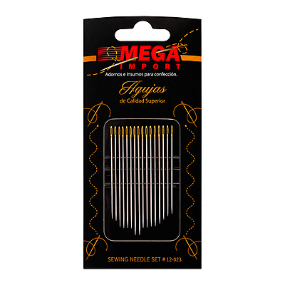 Agujeteros para coser REF 12-023 Ojo Dorado Paquete x 10