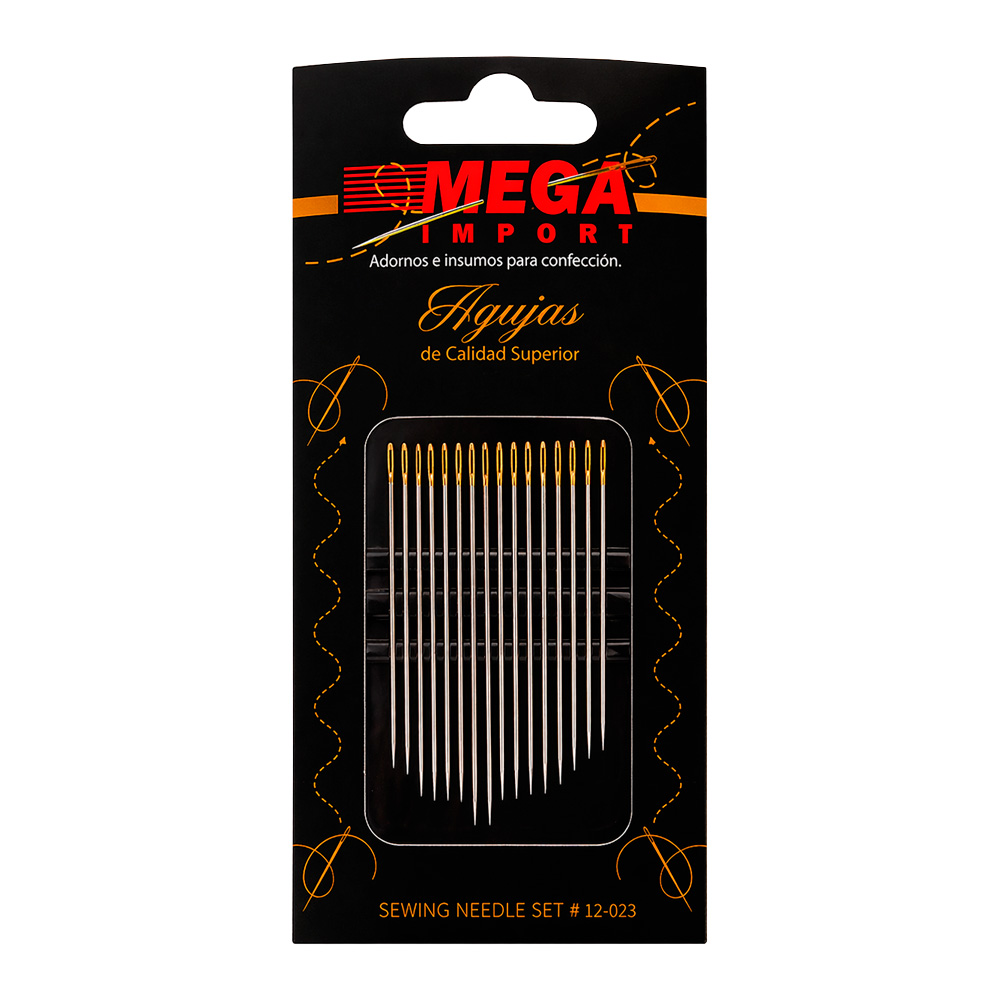 Agujeteros para coser REF 12-023 Ojo Dorado Paquete x 10