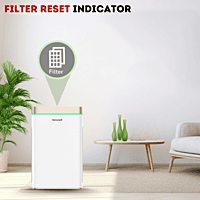 Honeywell Air Touch U2 Air Purifier placed near a sofa in a modern living room. Honeywell Air Touch U2 Air Purifier placed near a sofa in a modern living room.