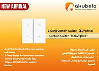 2 Gang Curtain Switch（EU/white)