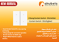 2 Gang Curtain Switch（EU/white)