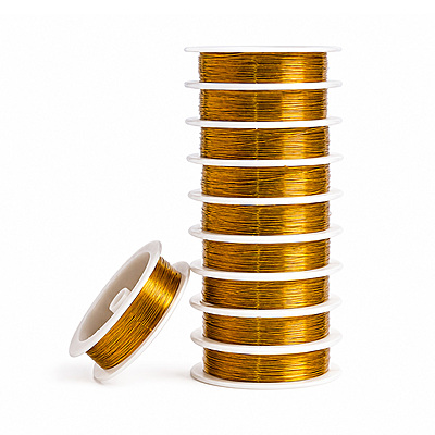 Alambre 0.4Mm * 15Mts Dorado Paquete x 10 Rollos