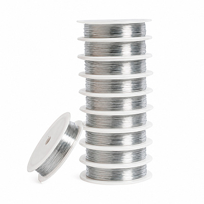Alambre 0.4Mm *15Mts Plata Paquete x 10 Rollos