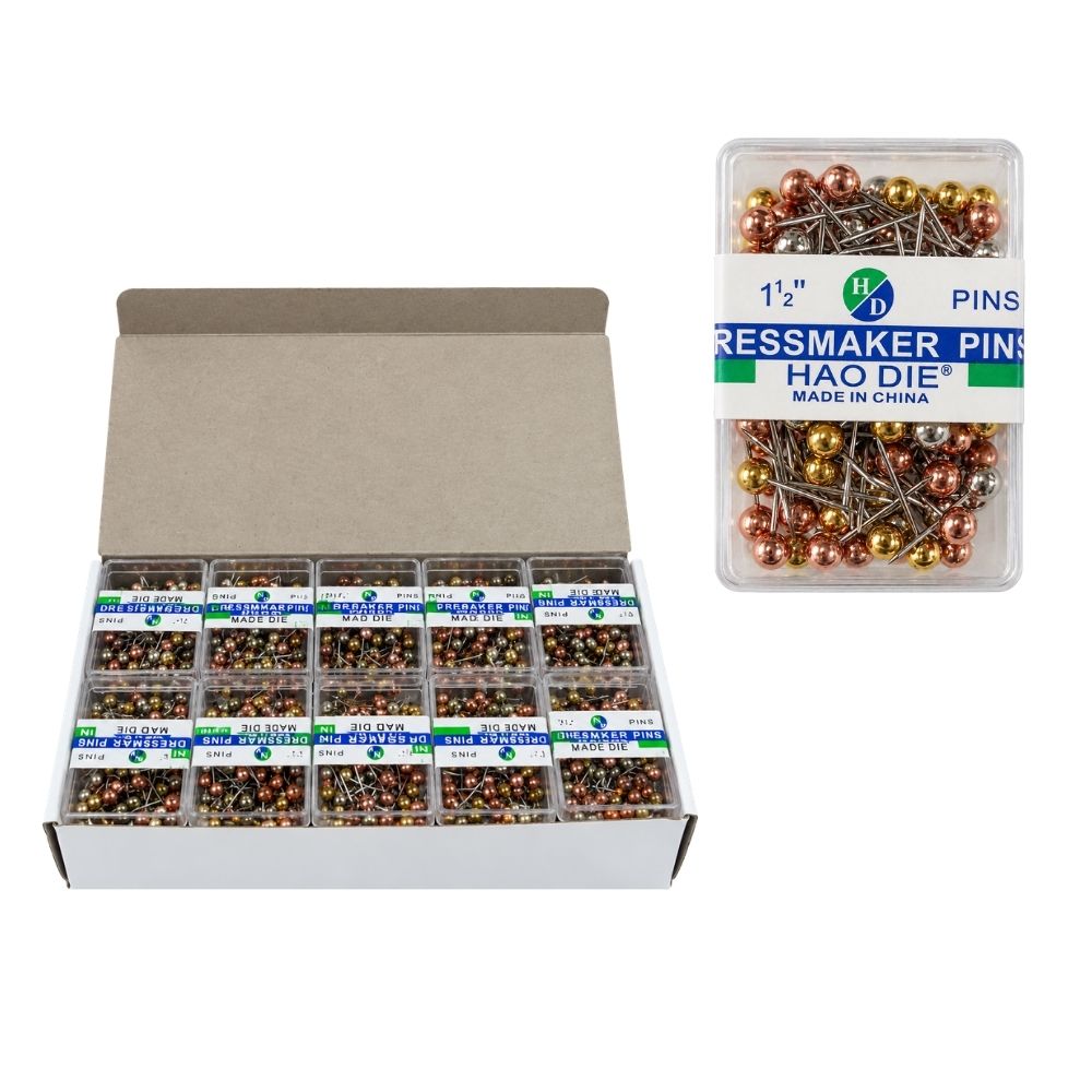 Alfiler de Precision Cabeza Metalizada 15mm Caja x 20 Estuches x 50 Und Alfiler de Precision Cabeza Metalizada 15mm Caja x 20 Estuches x 50 Und