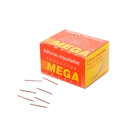 Alfiler Niquelado Camisero 20Mm Paquete x 10 cajas x 50gr