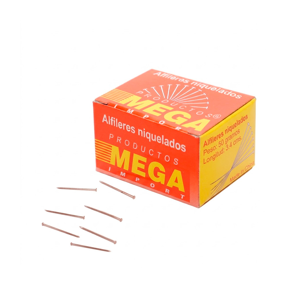 Alfiler Niquelado Camisero 20Mm Paquete x 10 cajas x 50gr