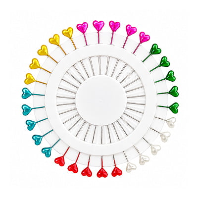 Alfiler Perlado Figura Corazón Paquete X 12Und
