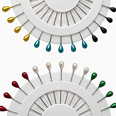 Alfiler Perlado Lagrima Rueda 5.5Mm Paquete X 12 Ruedas X 30 Piezas