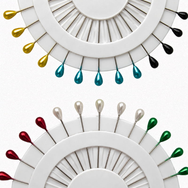 Alfiler Perlado Lagrima Rueda 5.5Mm Paquete X 12 Ruedas X 30 Piezas