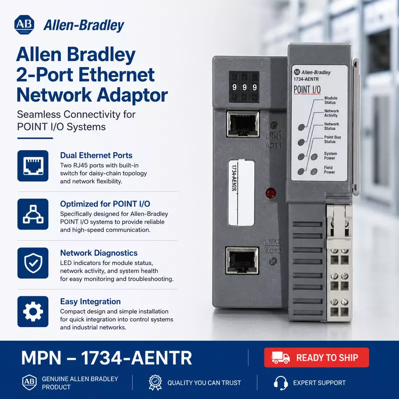 Allen Bradley 2-Port Ethernet Network Adaptor
