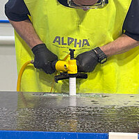 Alpha Pneumatic Wet Cutter/Grinder - 6"