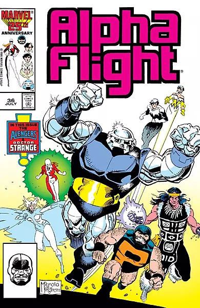 Alpha Flight #36 Newsstand Variant (Marvel Comics July 1986)