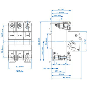 Altech Corporation 3D10UR-ND 3 Phase Breaker
