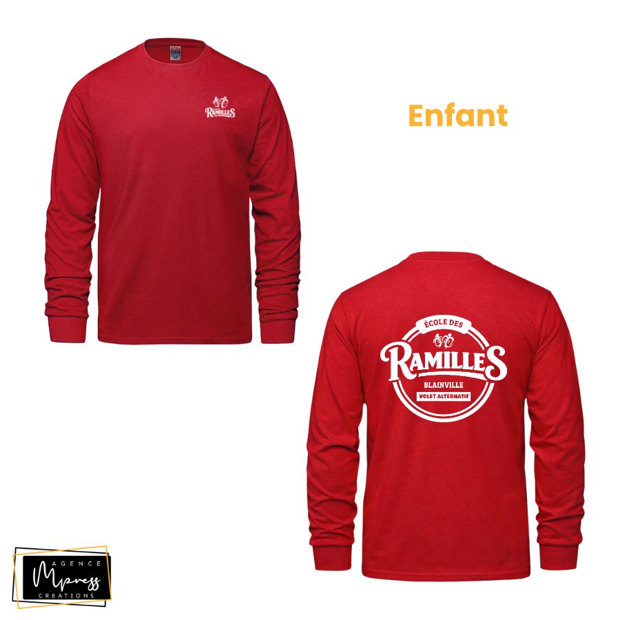 Enfant - Chandail manches longues Rouge (Alternatif) Enfant - Chandail manches longues Rouge (Alternatif)