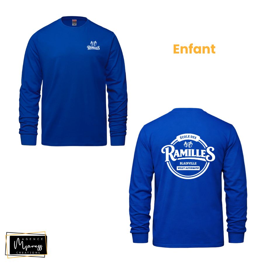 Enfant - Chandail manches longues Bleu Royal (Alternatif)