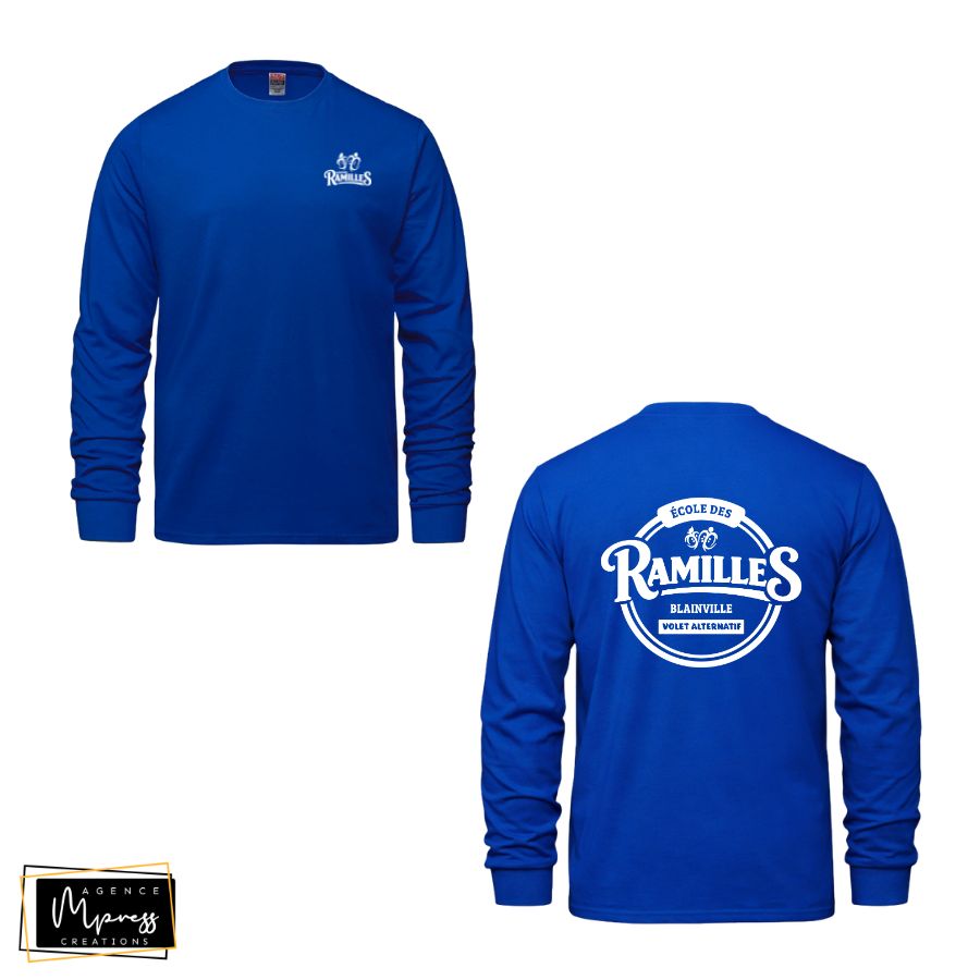 Adulte Chandail manches longues Bleu Royal (Alternatif) Adulte Chandail manches longues Bleu Royal (Alternatif)