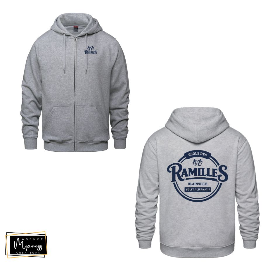 Adulte Veste à zipper - Grise (Alternatif) Adulte Veste à zipper - Grise (Alternatif)