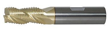 Solid Carbide Ultra High Performance Zirconium Coated 3 Flute Rougher End Mill (02500.03750.R03.R00450.)