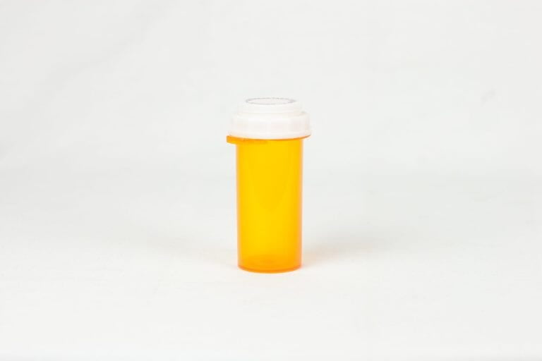 Amber Child Resistant Thumb Tab Vials with Vet Caps 20 Dram