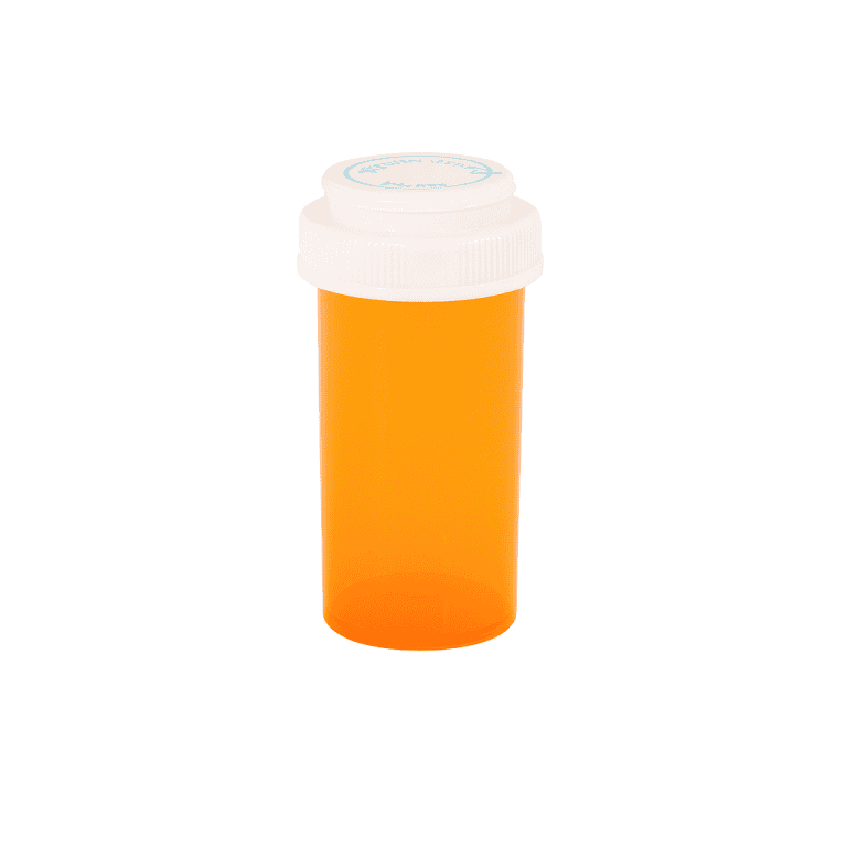 Amber Reversible Vials with Vet Caps 16 Dram – 240 Vials/Case