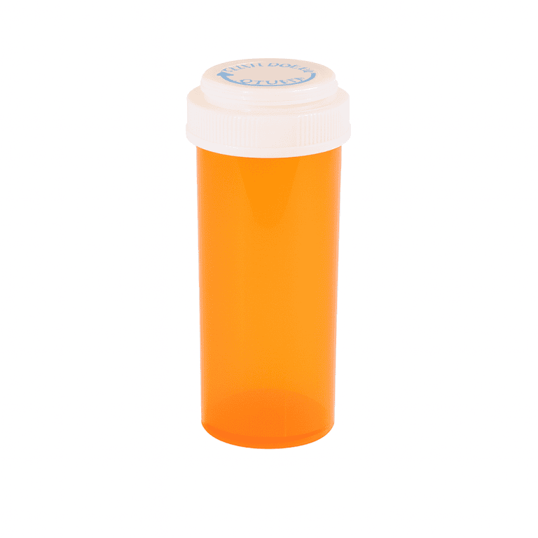 Amber Reversible Vials with Vet Caps 60 Dram – 90 Vials/Case