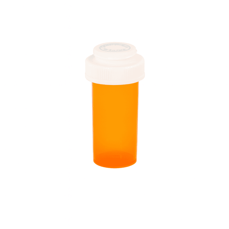 Amber Reversible Vials with Vet Caps 8 Dram – 400 Vials/Case