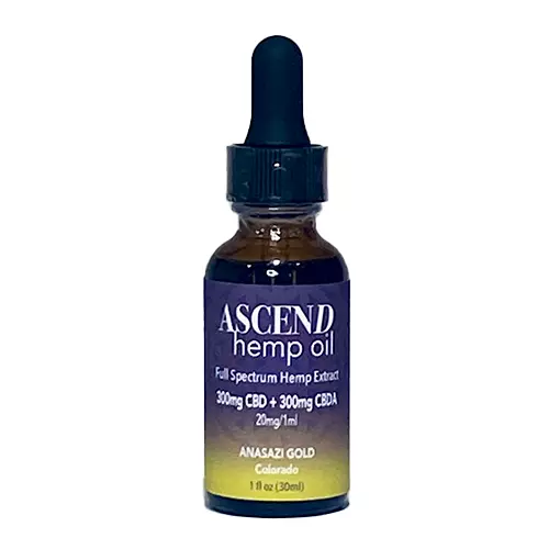 Anasazi Gold 300mg CBD + 300mg CBDA oil